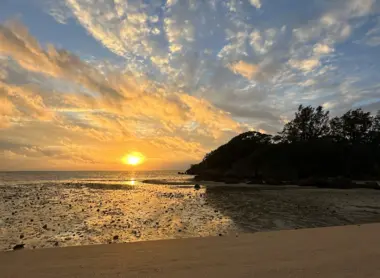 kita nashiro beach okinawa sunset