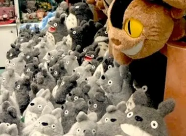In the aisles of Toy Hakuhinkan Park, impossible not to crack on lint from Studio Ghibli.