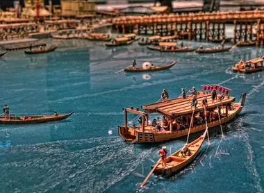I numerosi modellini del Museo Edo-Tokyo raffigurano la vita di epoche passate.