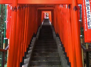 L'allée de torii du sanctuaire Hie-Jinja.