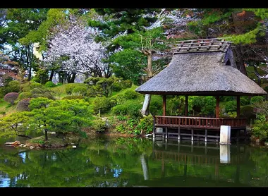 Pabellón del Parque Shukkei-in.