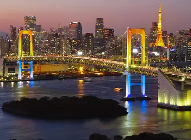 The Rainbow Bridge in Tokyo