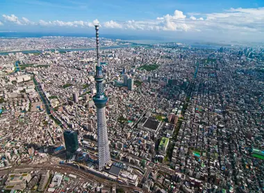 With 634 meters high, the Tokyo Sky Tree is the tallest building in the Japanese capital.