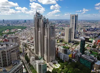 Shinjuku Park Tower, 235 meters high was used as a setting for the movie Lost in Translation.