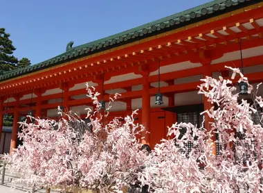 The inauguration of the Heian Jingu-took place March 15, 1895 on the occasion of the 1100th anniversary of the founding of Kyoto.