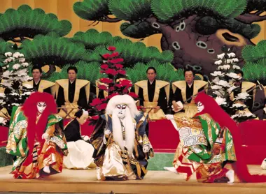The play Renjishi, lion dance, a classic kabuki theater.