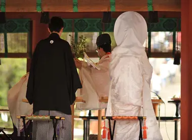 Un mariage shinto. Un mariage shinto.