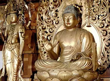 A statue of Buddha.