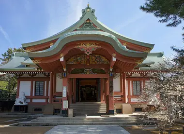 Facade of Kitano Tenmangu in Kyoto.