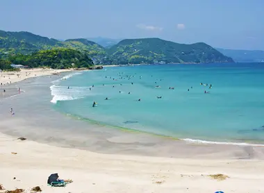 La plage de Shirahama (Péninsule d'Izu)
