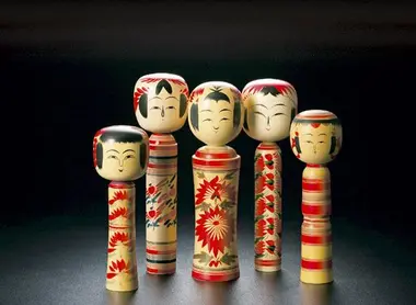 Kokeshi doll whose shape is reminiscent of statues of Jizo, the protector of missing children ...