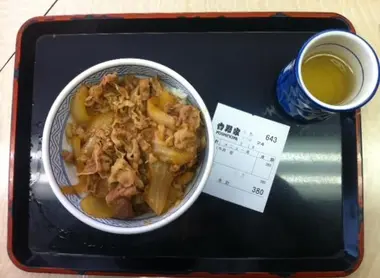 Gyûdon plat de riz et boeuf