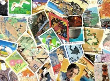 Un patchwork de timbres émis par la Poste Japonaise ces dernières années.