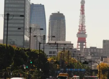 Few running around the Imperial Palace, Tokyo Tower with a backdrop. Few running around the Imperial Palace, Tokyo Tower with a backdrop.