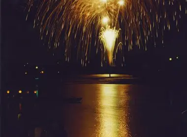 Le saule, l'une des formes traditionnelles des feux d'artifice japonais.