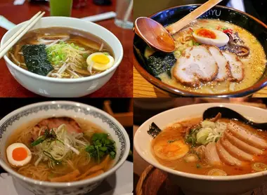 Los cuatro tipos principales de ramen Los cuatro tipos principales de ramen