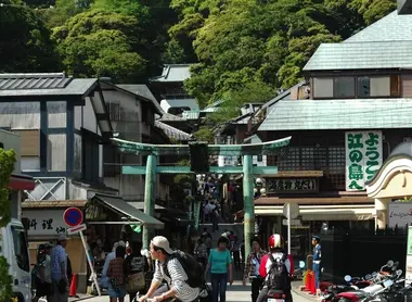 Rue principale commercante d'Enoshima Rue principale commercante