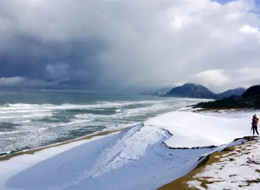 Les dunes de Tottori enneigées