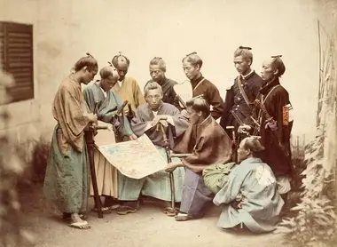 Ancienne photographie de Samourais Ancienne photographie de Samourais