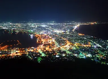 Vue d'Hakodate la nuit Vue depuis le mont hakodate
