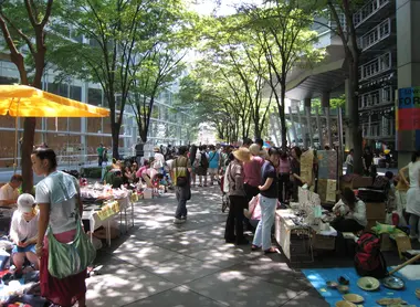 El mercado del Tokyo Interntional Forum.