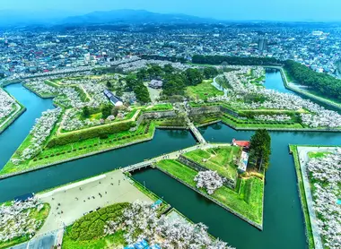 La forteresse Goryokaku vue depuis sa tour La forteresse Goryokaku vue depuis sa tour