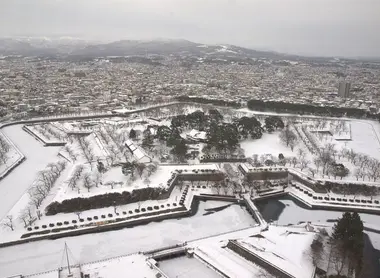 Le parc Goryôkaku sous la neige Le parc Goryôkaku sous la neige