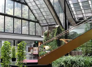 Un jardin intérieur au Gajo-en.