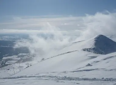 Un spot de randonnée en raquettes de la station Niseko