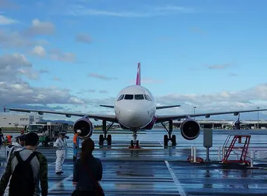Un avion de la compagnie low cost japonaise peach aviation