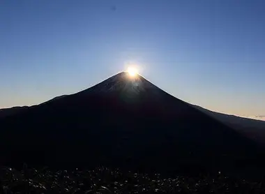 Le diamond Fuji, visible depuis la piste cyclable qui en fait le tour.