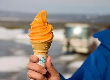 El famoso y delicioso helado de melon de Hokkaido. El famoso y delicioso helado de melon de Hokkaido.