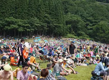 L'ambiance au Fuji Rock Festival.