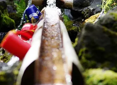 Un toboggan à Nagashi-Sômen.