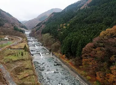La rivière Oboke dans la vallée d'Iya à l'automne.