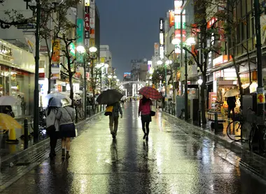 Sous la pluie, le visiteur appréhende son environnement sous un autre regard Sous la pluie, le visiteur appréhende son environnement sous un autre regard