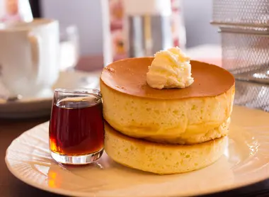 Japanese pancake and syrup