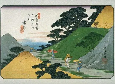 Le chemin de Nakasendô peint par Hiroshige