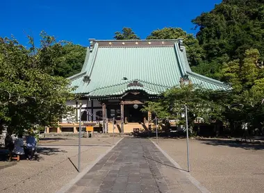 Vue du bâtiment principal, Kômyô-ji, Kamakura Vue du bâtiment principal, Kômyô-ji, Kamakura