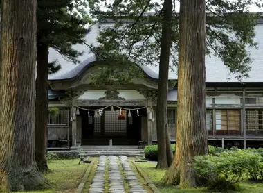 L'entrée du shokubô Saikan, au mont Haguro