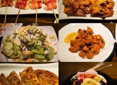 Choix de plats dans un izakaya