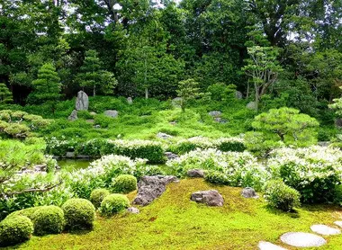 Le jardin du temple Ryosoku-in, à Kyoto