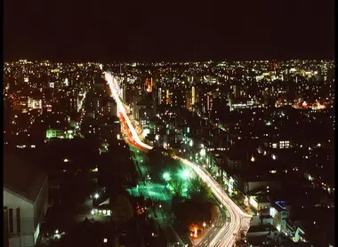 La vue de nuit, depuis la Kyoto tower (Kyoto)