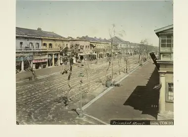 Rue de Ginza, Tokyo - Kusakabe Kimbei