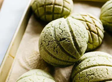 Melon pan au matcha