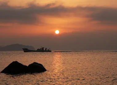 Coucher de soleil sur l'archipel de Kamijima Coucher de soleil sur l'archipel de Kamijima