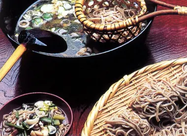 Des nouilles soba, à Matsumoto (prefecture de Nagano)