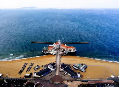 Vue aérienne du Momochi seaside park à Fukuoka