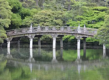 Pont dans les jardin du palais impérial de Kyoto Pont dans les jardin du palais impérial de Kyoto