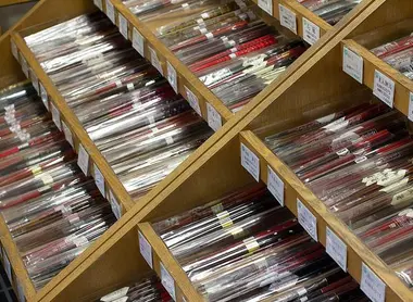 Les baguettes artisanales du magasin Ichihara Heibei à Kyoto